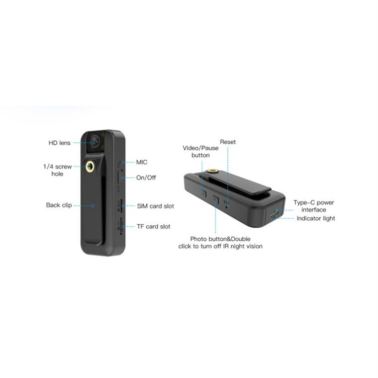 Rscamtom HD Wearable Camera for Journalistic Reporting 4G LTE Enabled Body Camera for Event Documentation