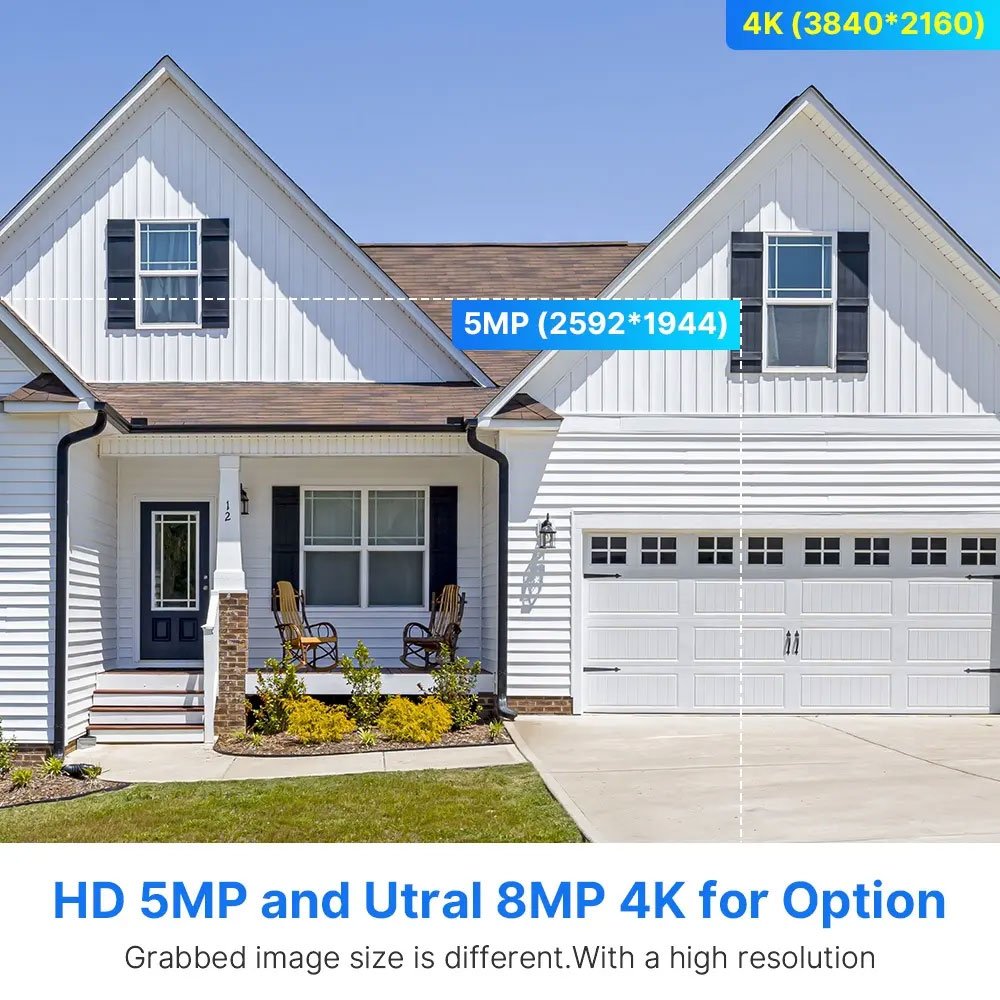 4K Ultra HD Surveillance System 8 Channel 8MP Outdoor Cameras with Audio for Warehouse and Retail Security