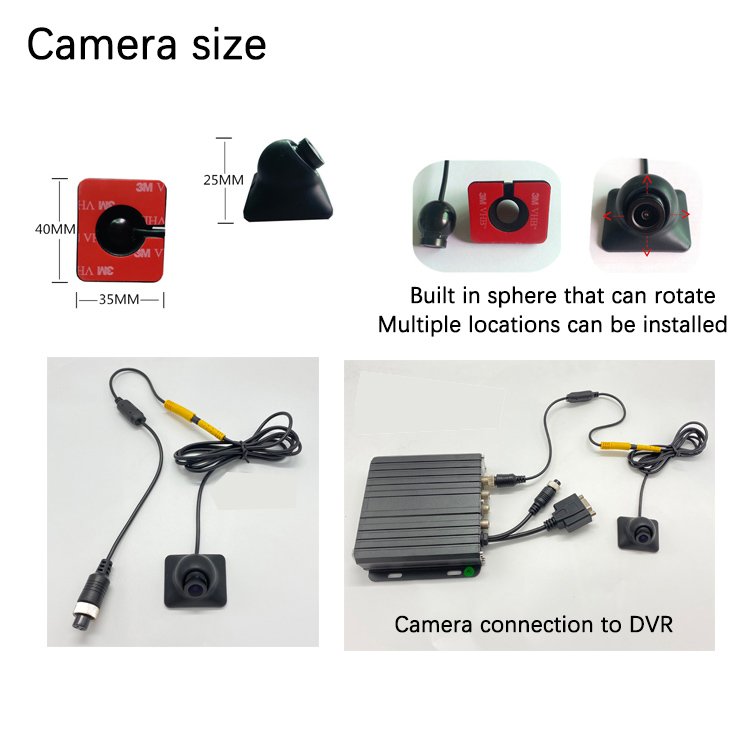 High-Definition 4-Way RV Sedan Video Surveillance System 1080P IP Cameras 7-Inch CMOS Monitors Night Vision Indoor Outdoor Use