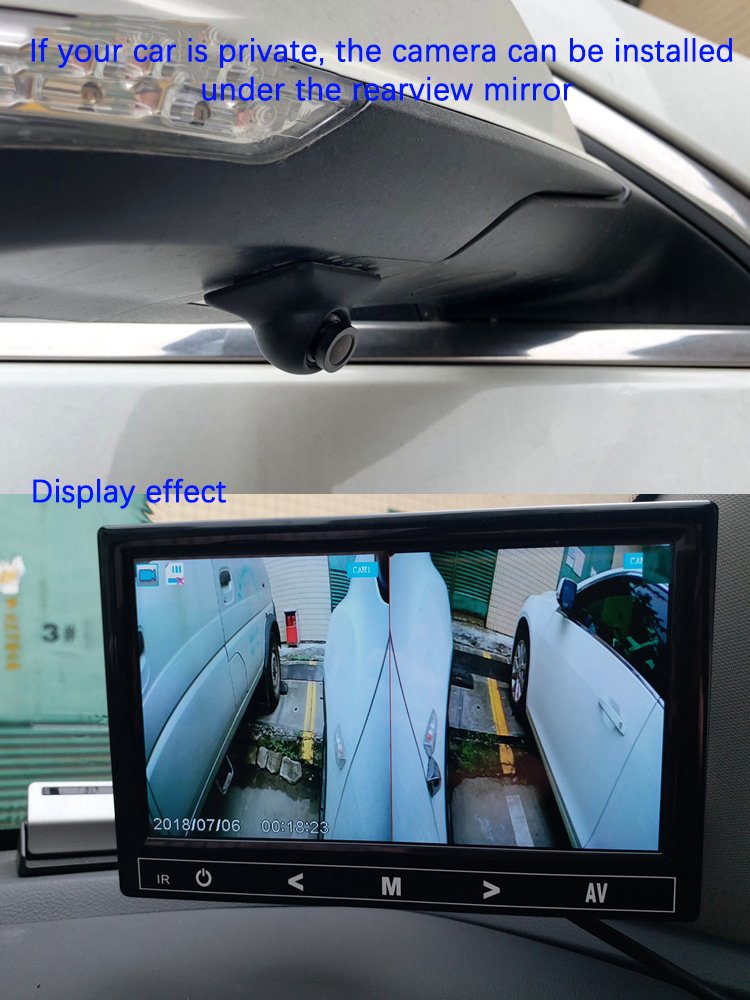High-Definition 4-Way RV Sedan Video Surveillance System 1080P IP Cameras 7-Inch CMOS Monitors Night Vision Indoor Outdoor Use