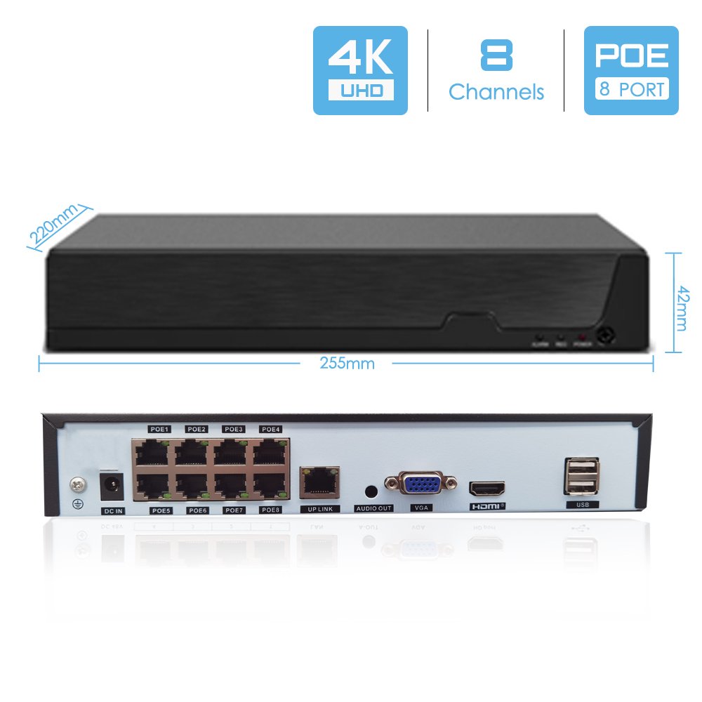 8CH 4K 8MP OEM IP POE NVR Kit Colorful Smart Dual Light IR Built-in Mic 8CH 5MP 3MP Network Security CCTV Camera System XMeye