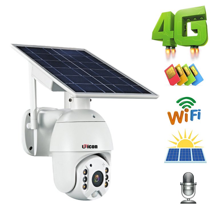 Intelligent Solar Energy WIFI 4G Alert PTZ IP66 Night Vision PIR Surveillance System PTZ Home Security Camera