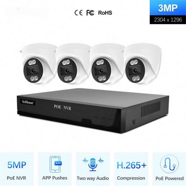 Advanced Indoor PoE Surveillance Kit 3MP Cameras H.265 Compression 16TB Storage AI Detection for Home Monitoring