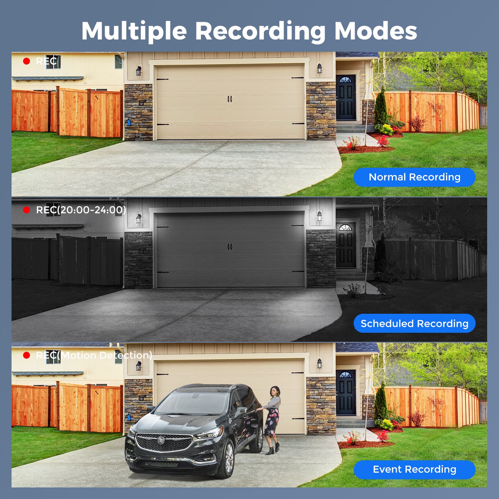 Hiseeu H.265+5MP full-color night vision dome security video surveillance kit wired DVRCctv camera system