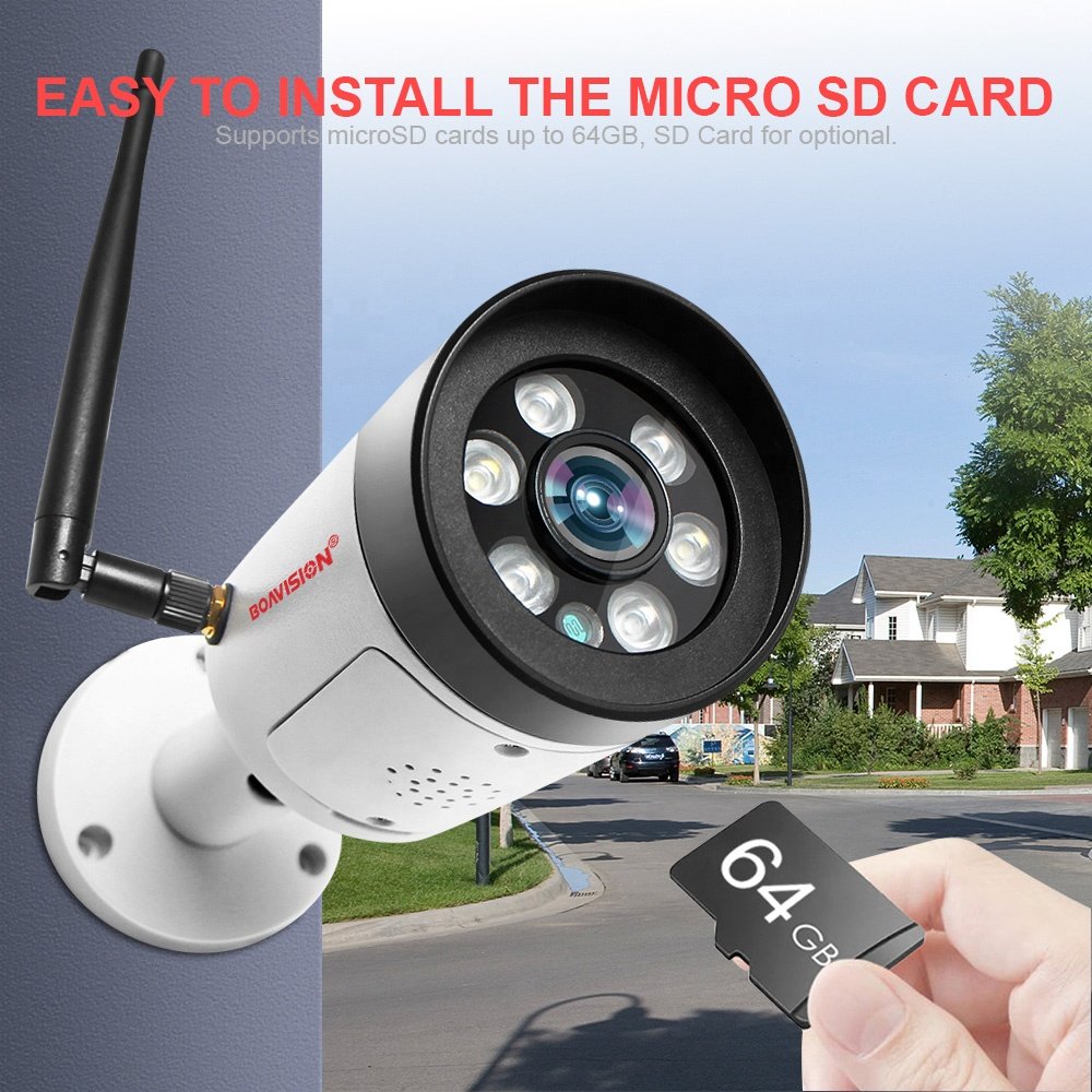 8MP 4K Full Color Night Vision WiFi IP Camera Outdoor HD 1080P 5MP Wireless CCTV Bullet Security Camera TF Card Slot 2-Way Audio