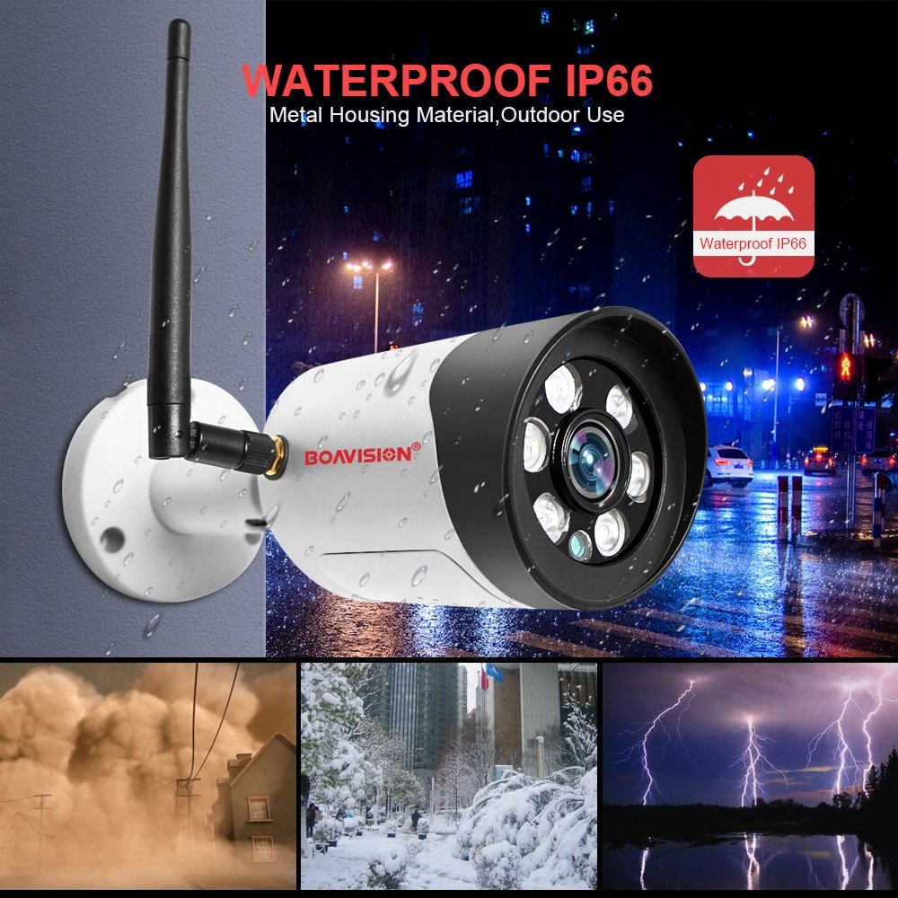 8MP 4K Full Color Night Vision WiFi IP Camera Outdoor HD 1080P 5MP Wireless CCTV Bullet Security Camera TF Card Slot 2-Way Audio