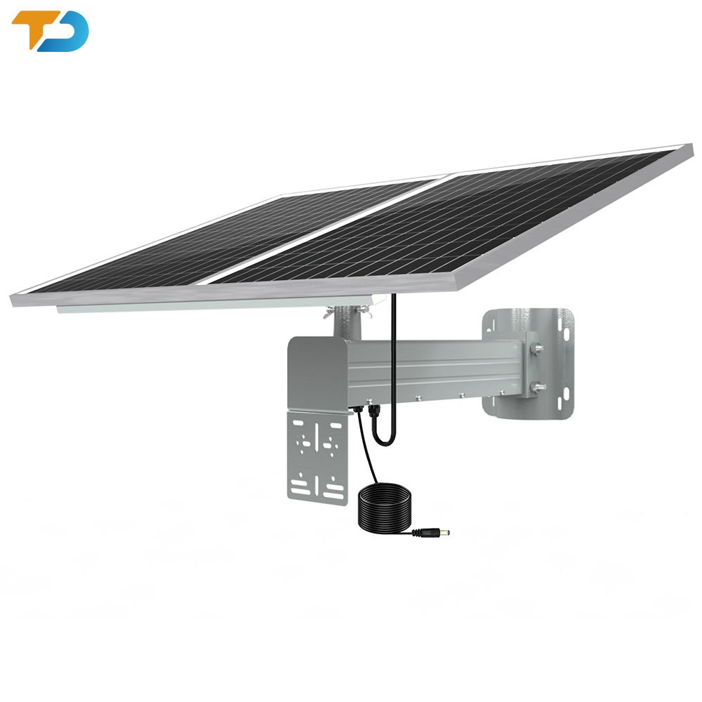 TecDeft Wholeset 100W Solar Panel 100Ah Battery solar energy system for powering cctv camera 4G router Solar Panel Kits