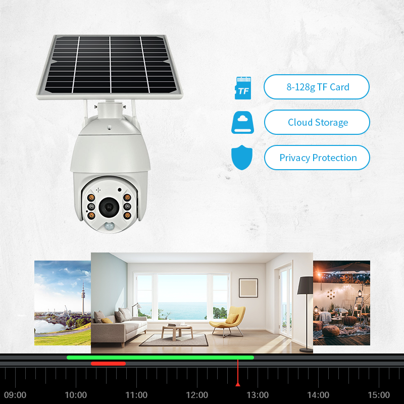 VESAFE Q3 Solar Powered Camera Outdoor Wifi IP Wireless Ubox App Remote Control HD IP66 Waterproof Long Life Battery PTZ Cameras