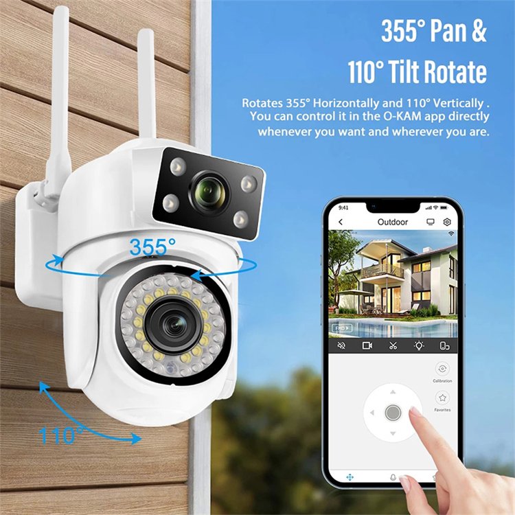 Rscamtom 6MP Ip Camera Dual Lens Smart Home Surveillance: Rscamtom 6MP IP Camera with Dual Lens and Voice Intercom