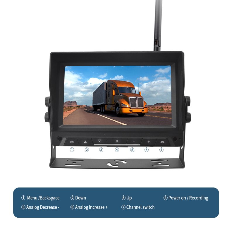 Digital wireless 7inch AHD monitor colorful camera system