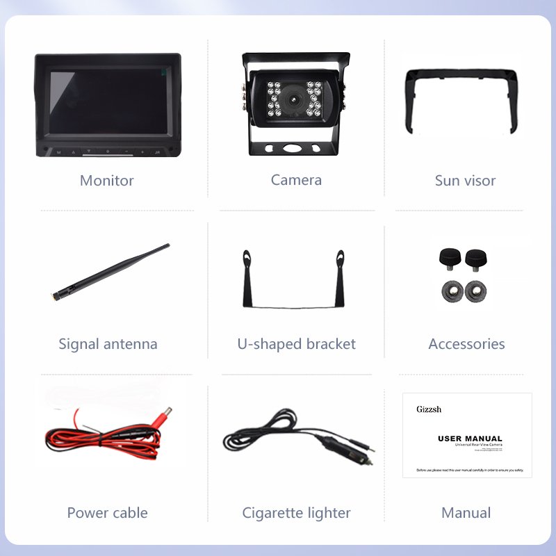 Digital wireless 7inch AHD monitor colorful camera system