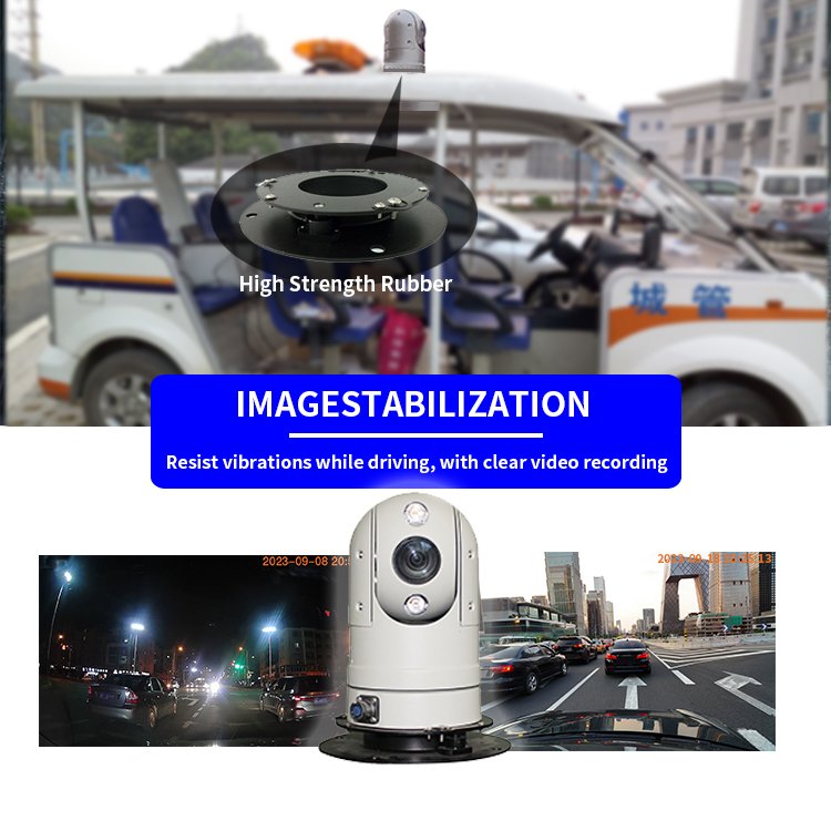 Mini Outdoor Car Long Range IR 1080P 30X Optical Zoom Security PTZ Camera Vehicle Mounted CCTV IPC PTZ Dome MDVR Camera System
