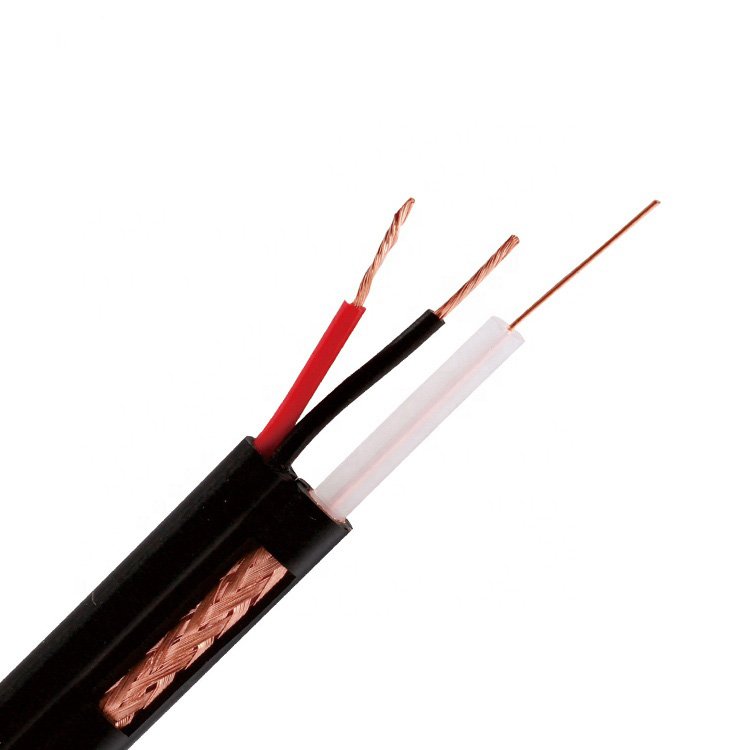 Coaxial cable RG59 RG6 RG11 with high coverage braiding for CCTV camera cable