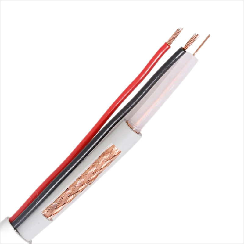 Coaxial cable RG59 RG6 RG11 with high coverage braiding for CCTV camera cable