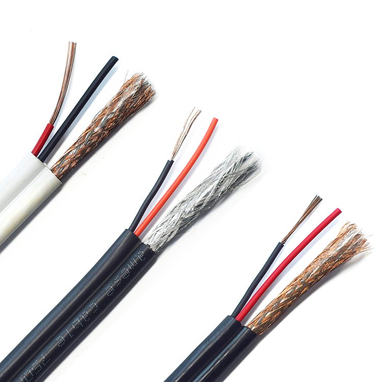 Coaxial cable RG59 RG6 RG11 with high coverage braiding for CCTV camera cable