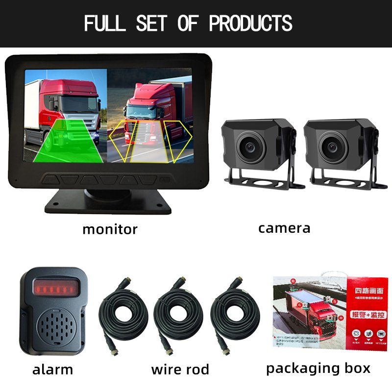 High-Quality Control System 7 inch D7 Audio-video loop recording rv truck trailer camera for Bus Car display