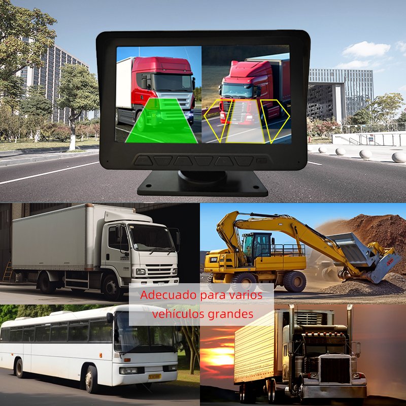 High-Quality Control System 7 inch D7 Audio-video loop recording rv truck trailer camera for Bus Car display