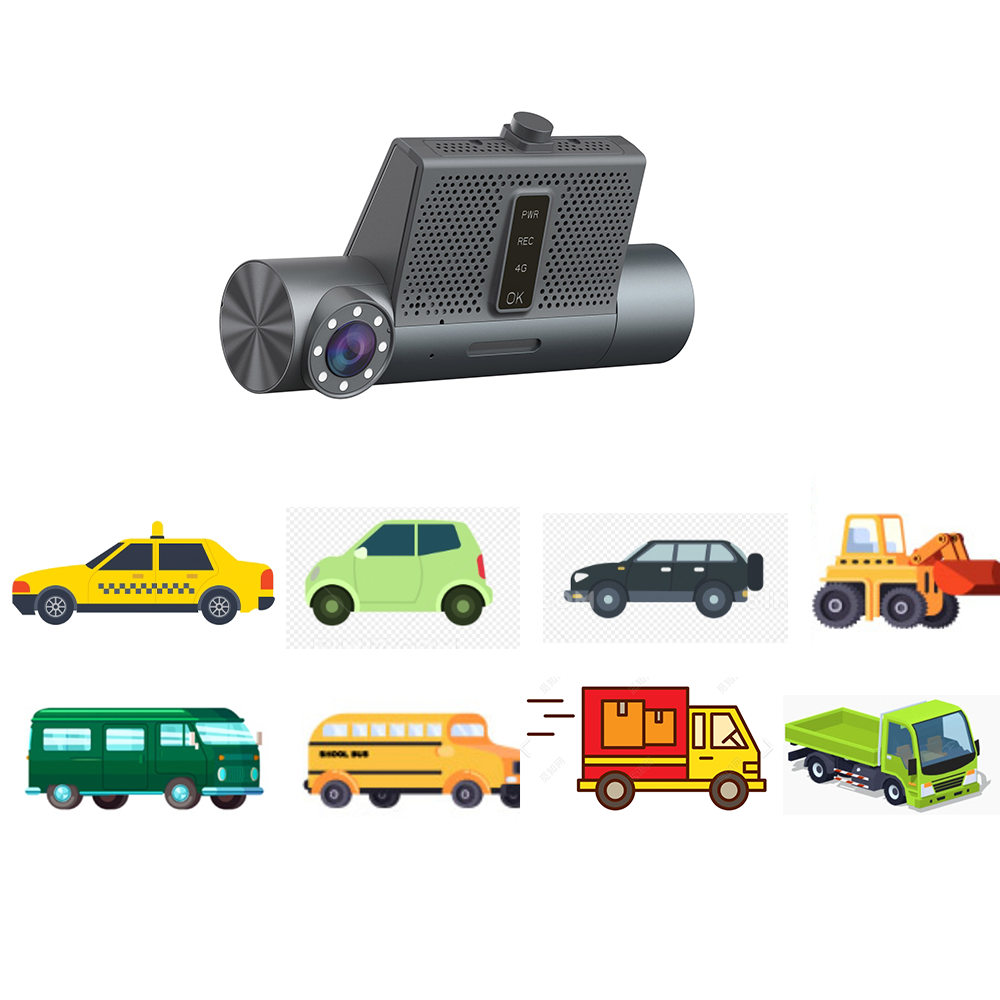 Richmor Full HD 1080P Dual Lens Dashcam Support Night Vision and Mobile App for Fleet Tracking Monitoring