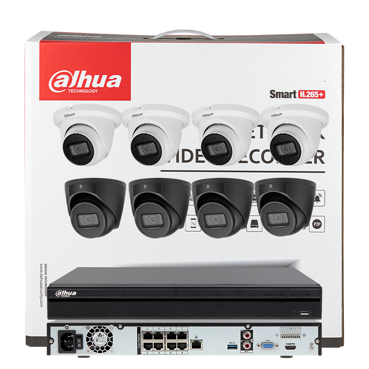 Dahua alarm system with camera best 4k 8 channels full hd poe nvr kit two way audio surveillance systems
