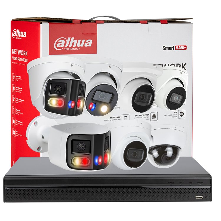 Dahua alarm system with camera best 4k 8 channels full hd poe nvr kit two way audio surveillance systems