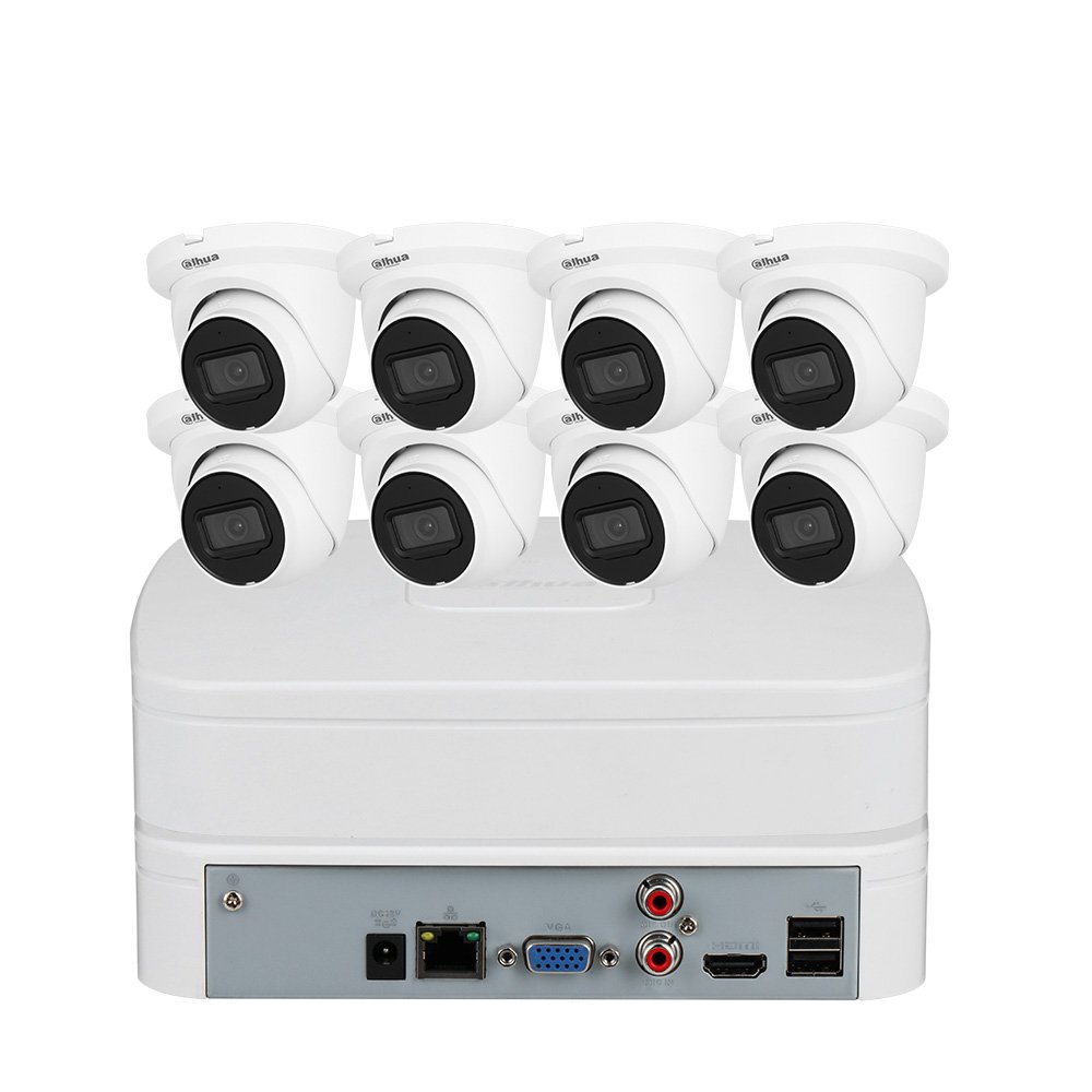 Dahua alarm system with camera best 4k 8 channels full hd poe nvr kit two way audio surveillance systems