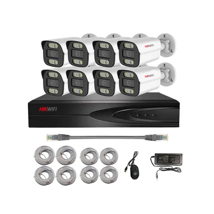 HIKWIFI 8ch Full Color 4K/8MP CCTV Camera Kit with Audio Smart NVR POE System for Home Security Surveillance Systems