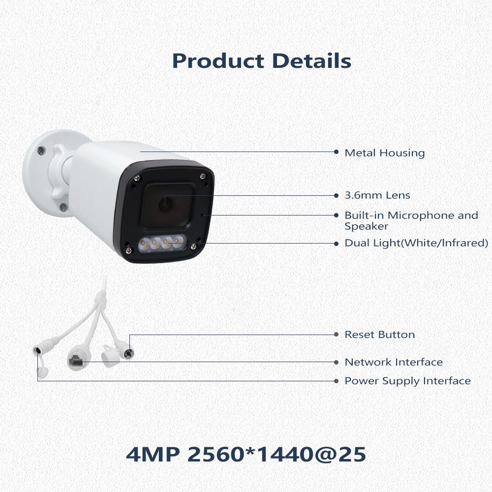 CCTV Camera Manufacturers Buit-in MIC IP67 Night Vision Office Home Security System Security Surveillance BULLET Camera