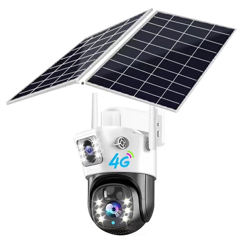 4G Sim Card CCTV Camera Solar Security Camera System Wireless Outdoor V380 pro 4G PTZ Solar Camera