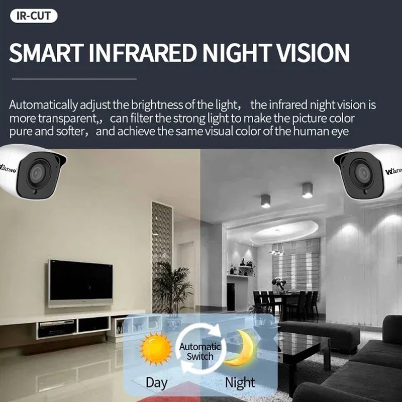 Wistino Security Set AHD DVR Kit Camera CCTV System Outdoor 720P 1080P 1MP 2MP 4CH Video Surveillance 4 Channel Bullet Camera
