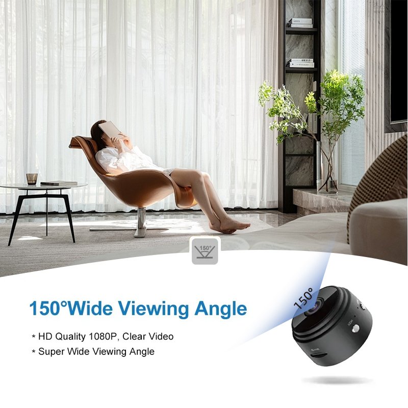 A9 Mini Wireless Portable Network Surveillance A9 Camera 1080p HD Resolution Night Vision Wifi Camera for Home Kids Security