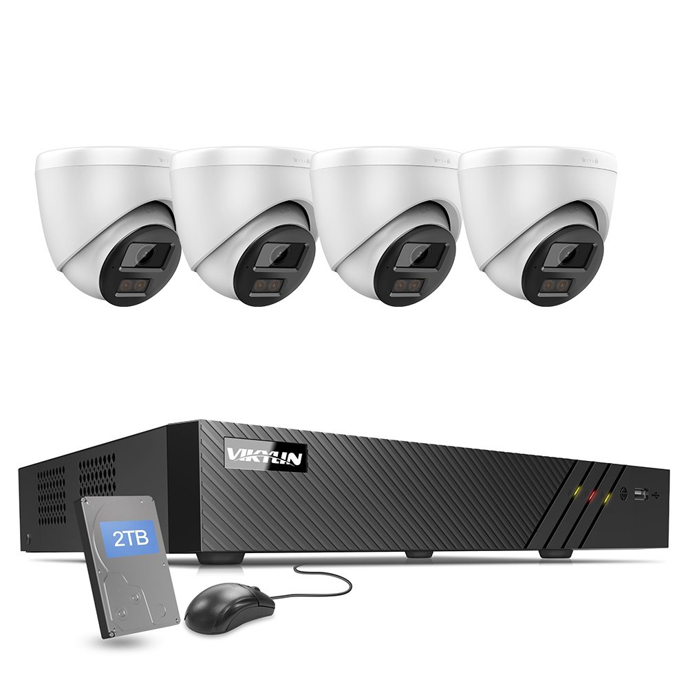 8 Channel CCTV System POE Dome Home Security Ip Camera 5MP Audio NVR Kit Security Camera System IP66 Video Surveillance Set