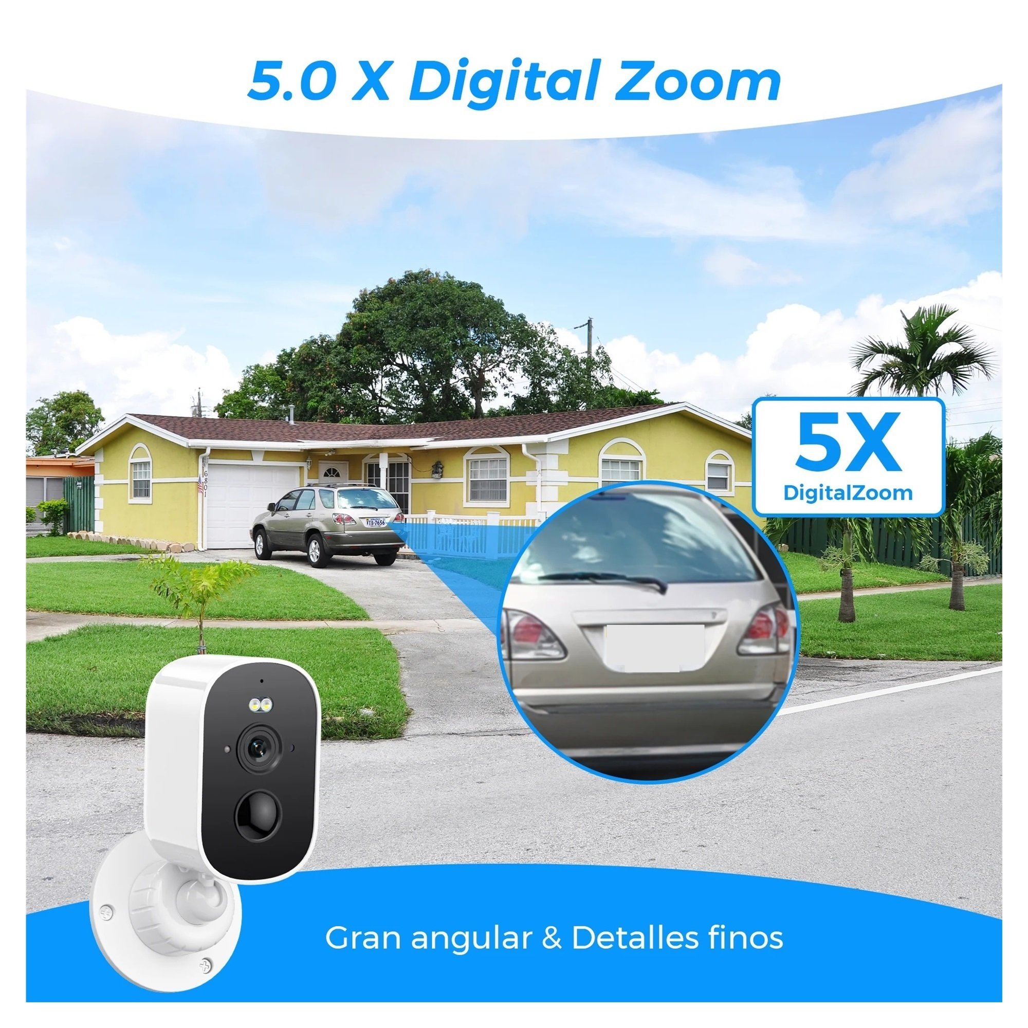 Senhuo 4MP 2K HD wireless solar camera Wifi outdoor PIR body detection Battery panel 5X zoom home security protection