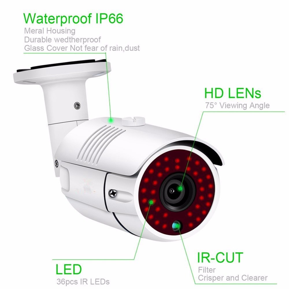 SUNIVISION Factory!!! 1080P PoE Security Camera Surveillance CCTV System with 4 HD Superior Night Vision Cameras