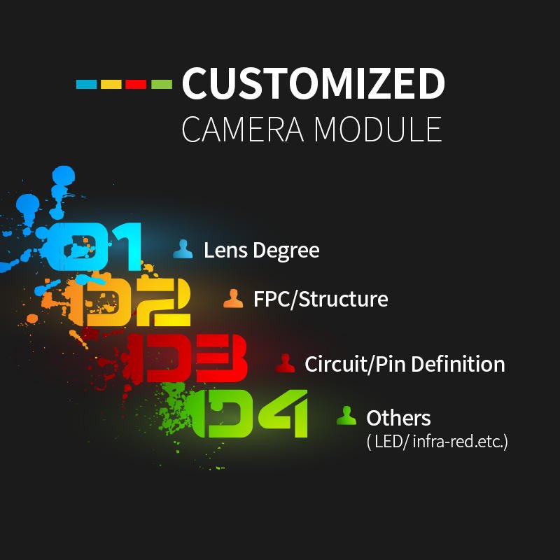 Factory Supply 0.3MP GC0308 Sensor Chip FPC Wiring Camera Module DVP Sweep QR Code Barcode Recognition