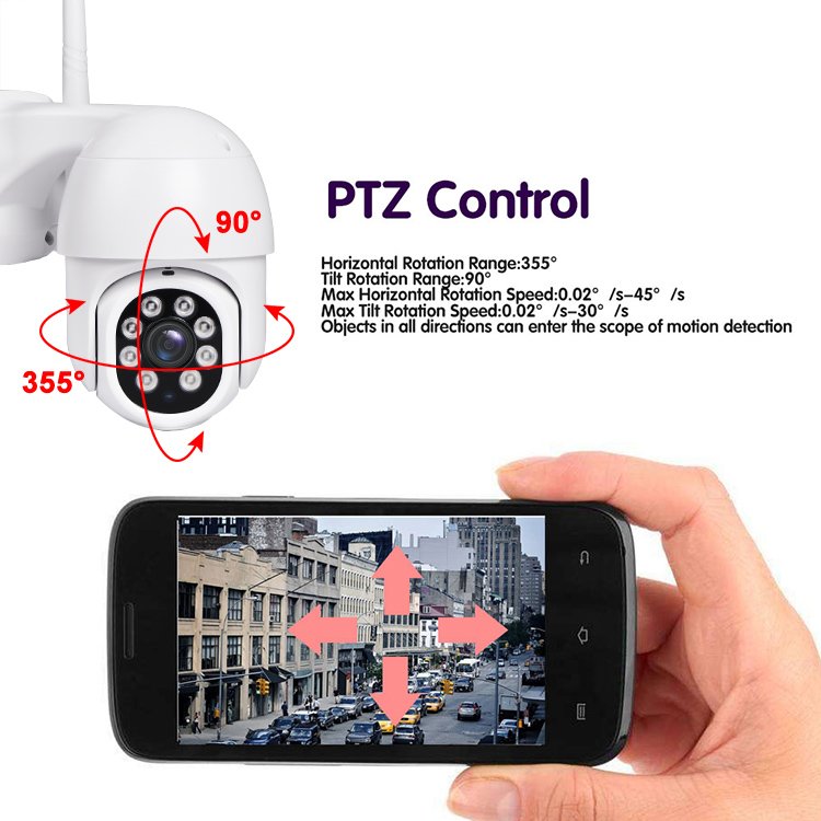 H.264 Two Way Audio Waterproof IP Security Camera P2P NVR Wireless Video Surveillance Kit 4CH 2MP WIFI PTZ CCTV System