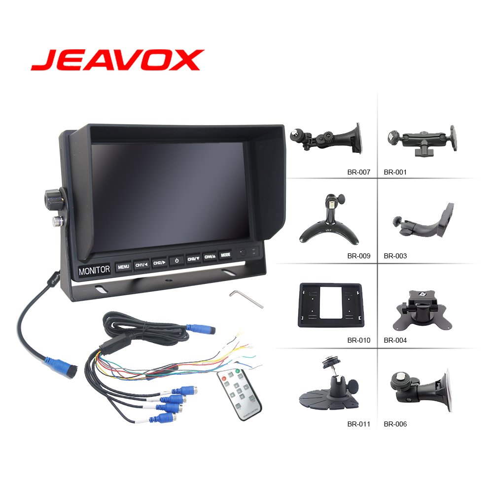 Public Bus Safety Monitor System 2Ways View In-car Monitoring 2Ways Outside Reverse Rear View Blind Area Camera AHD DVR Monitor