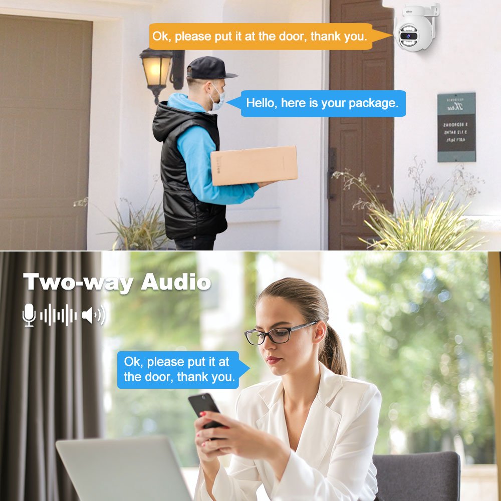 SriHome CCTV Home Security Camera WiFi NVR CCTV Surveillance Outdoor Waterproof Smart Security Camera System with Night Vision