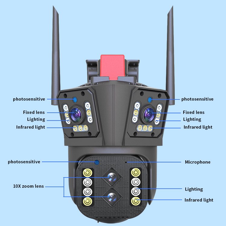 outdoor 10X Optical Zoom surveillance cctv WIFI security camera system ip network camera ptz Dual Lens thermal camera module