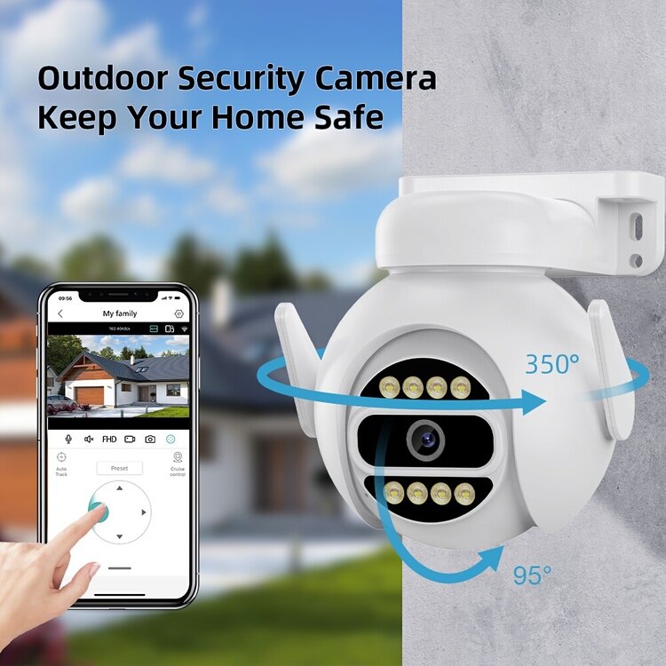 Haishamao HD Outdoor Wifi Camera Security System Waterproof Two Way Audio Night Vision Smart Camera