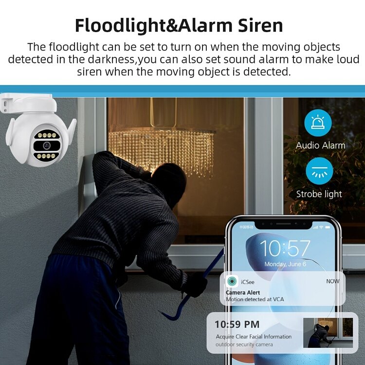 Haishamao HD Outdoor Wifi Camera Security System Waterproof Two Way Audio Night Vision Smart Camera