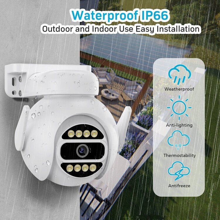 Haishamao HD Outdoor Wifi Camera Security System Waterproof Two Way Audio Night Vision Smart Camera