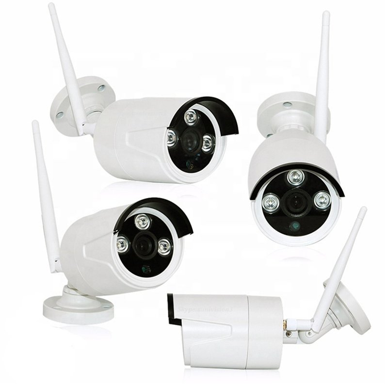 TUYA 2MP 4CH Wireless Camera CCTV Kit 7.1" LCD Monitor 1080P Outdoor Security Camera System WIFI NVR Kit