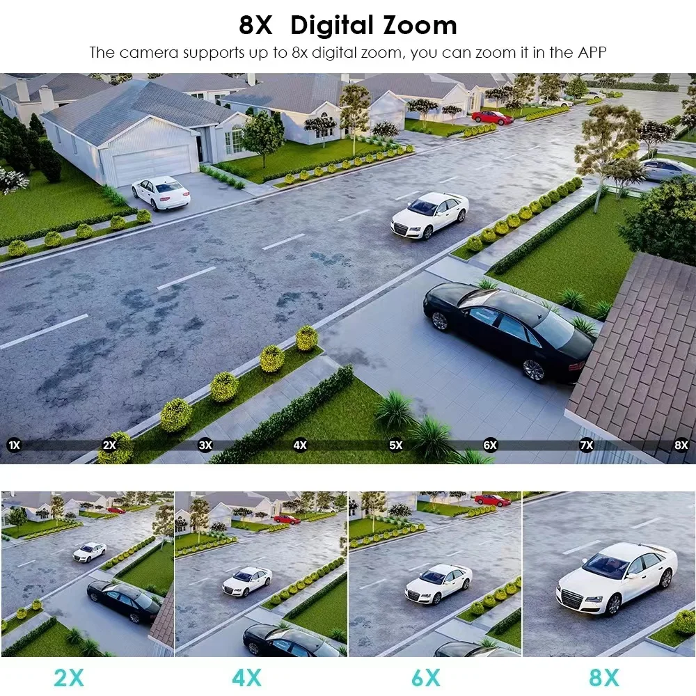 iCsee Three Lens 6K 360 Ptz Dome IP WIFI Camera Home Security System With Night Vision Bluetooth Wireless Surveillance Camera