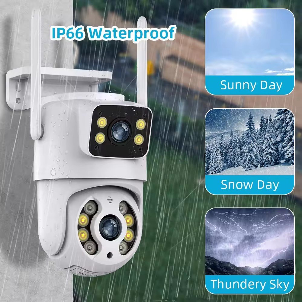 Dual Lens Wifi IP Camera Security iCsee Network Cameras Wireless CCTV System Surveillance for Home with Video And Audio