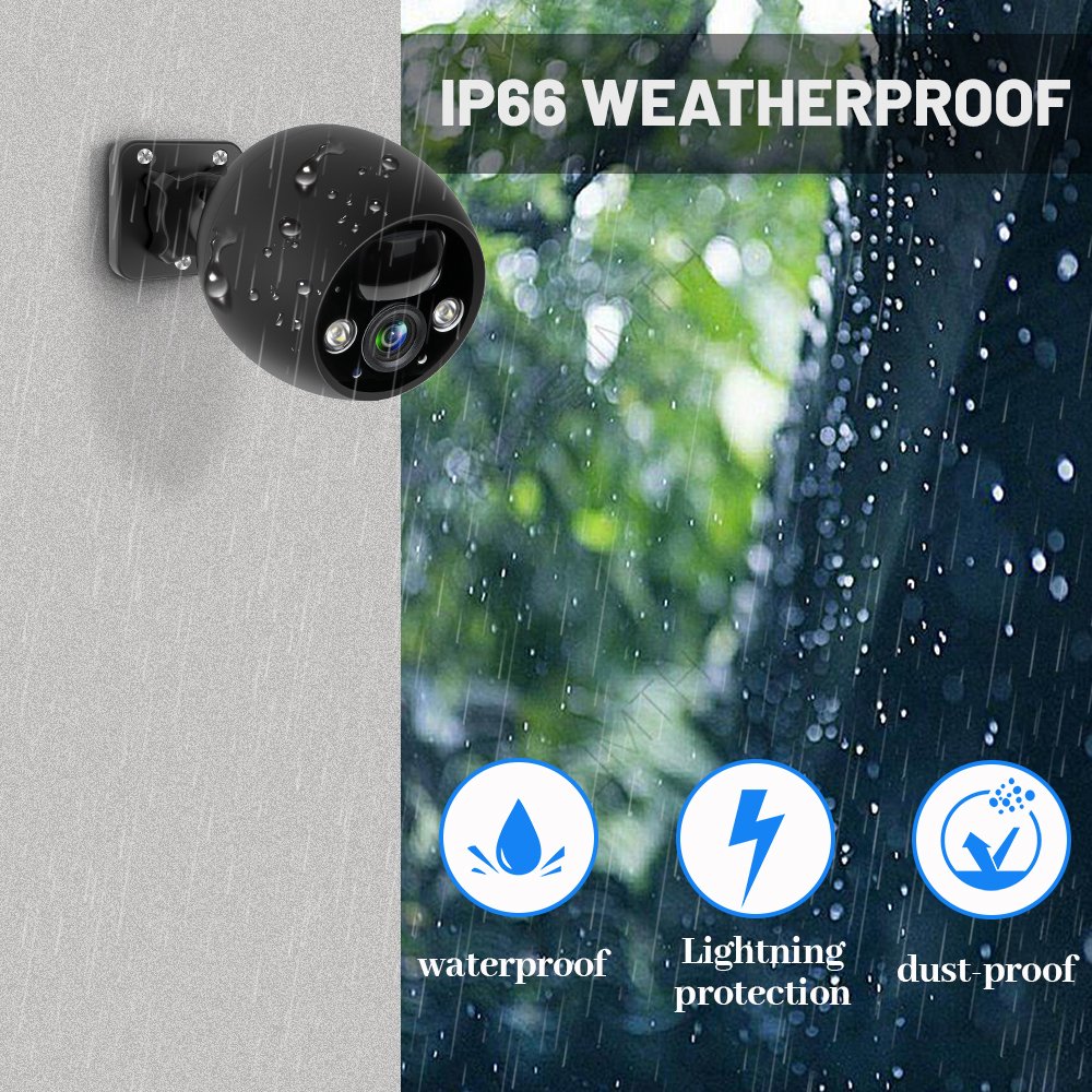 WESECUU Wifi Wireless Solar Power Camera SD Card Slot CCTV Security IP Camera Outdoor Support 128G Memory Card Nvr Wireless Kit