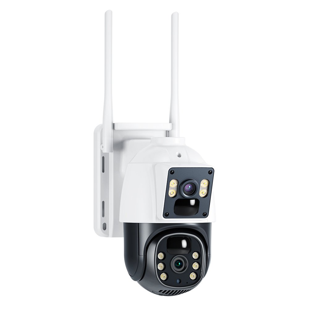 Waterproof Outdoor 2K HD Dual Lens Human Detection 5X Zoom Battery Powered solar wireless cctv camera system surveillance