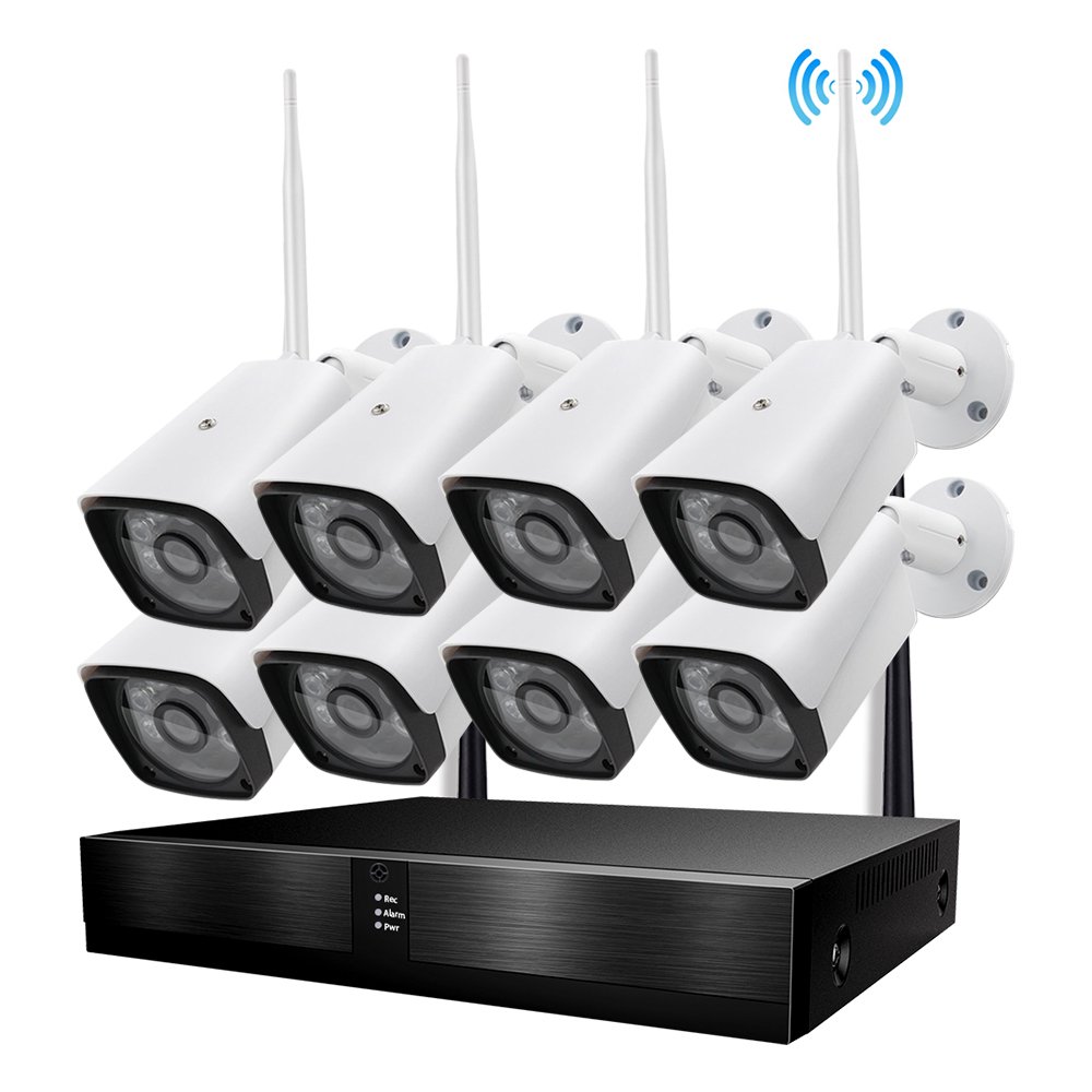 WESECUU cctv wireless video surveillance home camera system wireless security system outdoor wifi camera sets