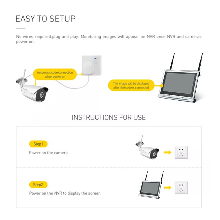 Safety Camera System Wifi Cctv Kit 8ch 3mp Nvr Wireless Surveillance Camera System Indoor