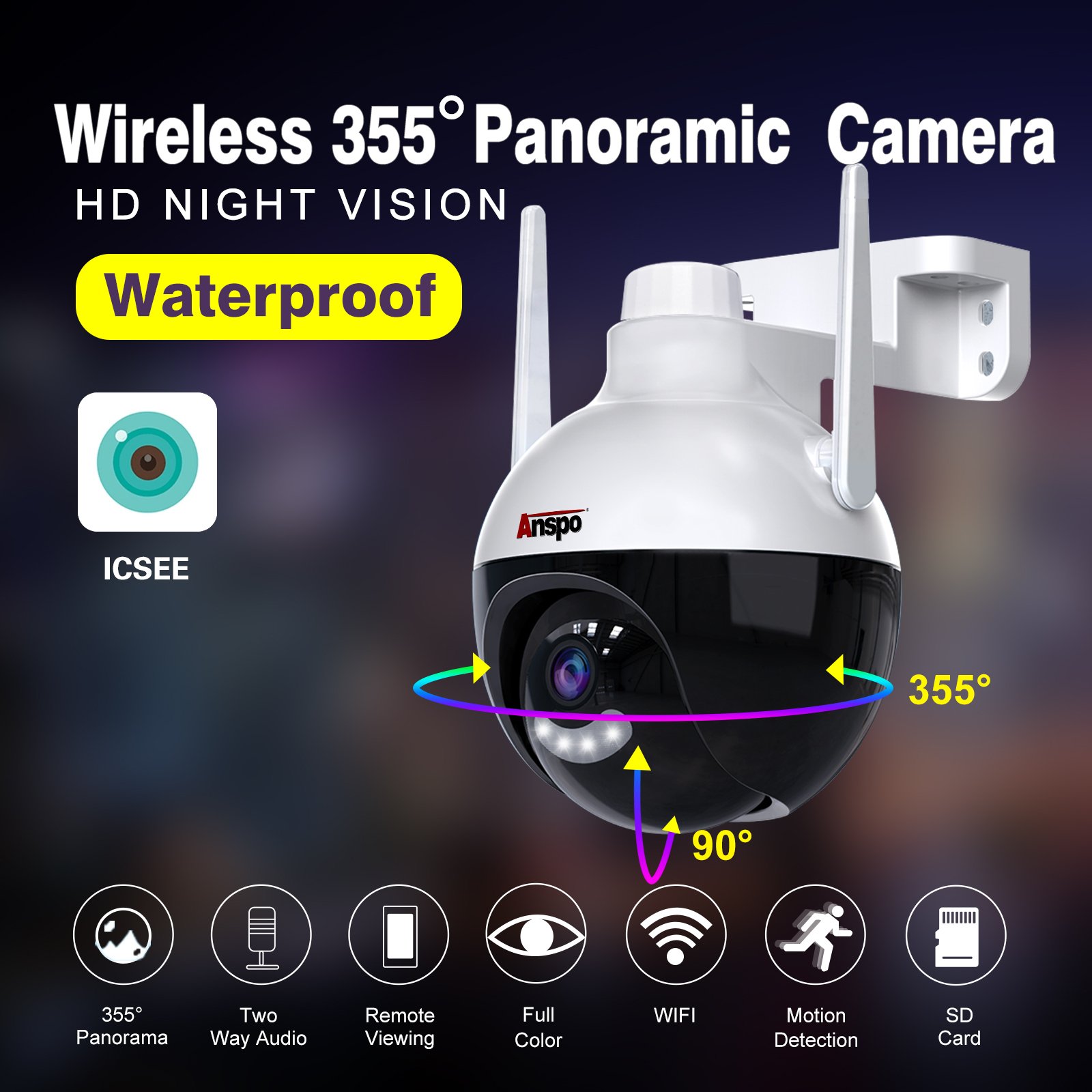 PTZ Human Motion Tracking camera PTZ CCTV network WiFi camera