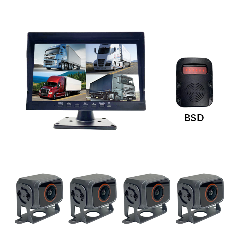 Hesida 4CH Vehicle Monitor System 1080P AHD Camera 10 inch Touch Screen MP5 DVR for Car/Truck/Bus Surveillance Parking Recorder